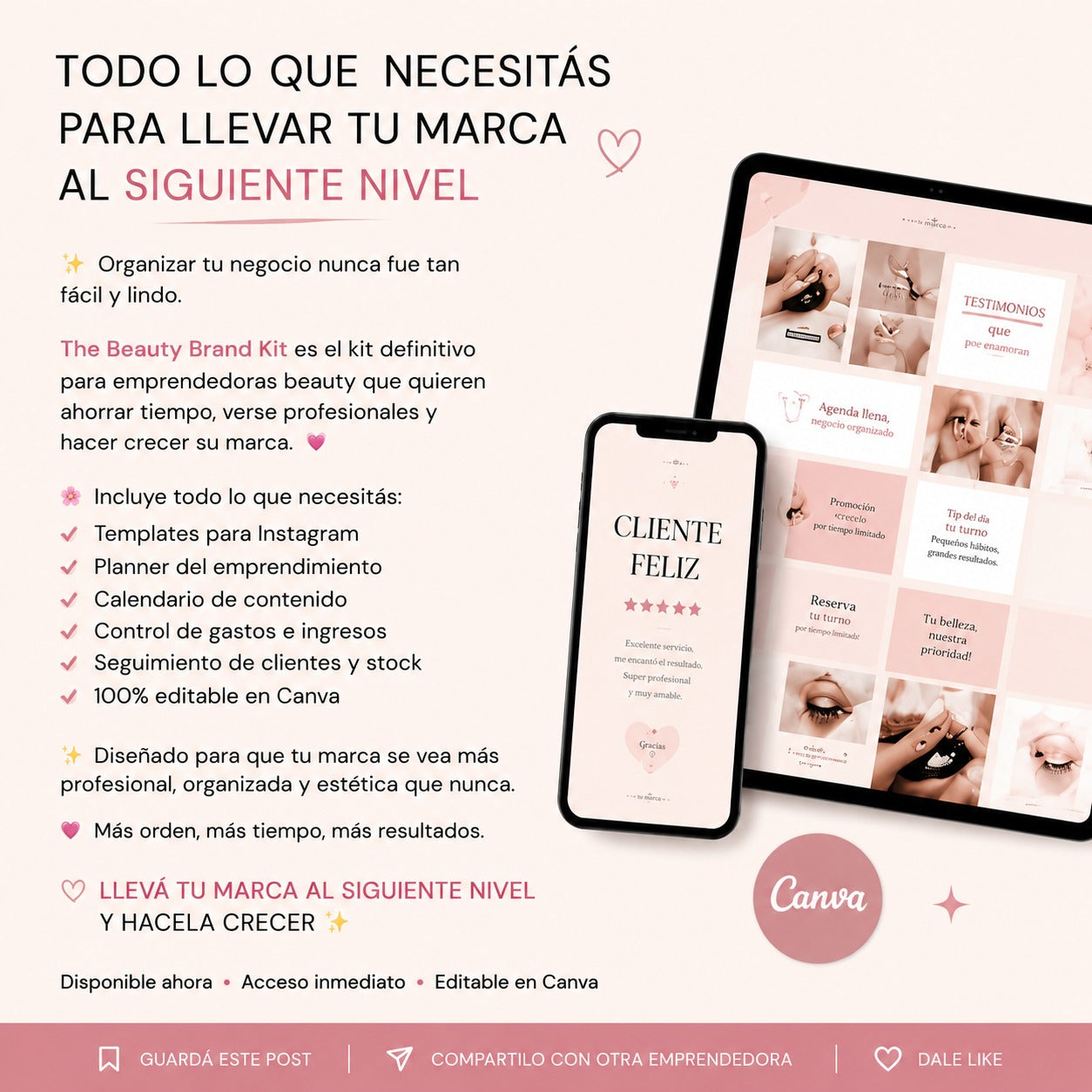 Organizá, creá y hacé crecer tu marca beauty ✨