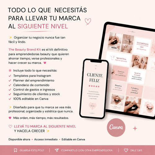 Organizá, creá y hacé crecer tu marca beauty ✨