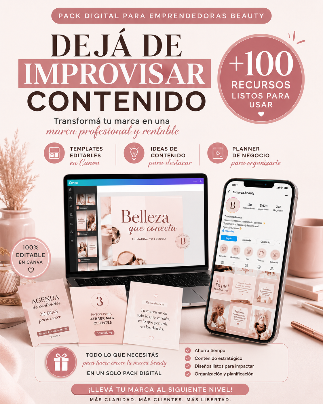 Organizá, creá y hacé crecer tu marca beauty ✨